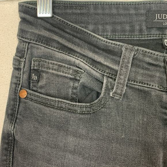 Judy Blue 0 24 black skinny fit denim jeans distressed raw hem cute casual basic - Picture 4 of 12